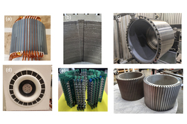 6 photos show the experiments materials they tried, and the photos show parts of the motor.