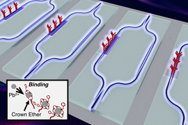 sea water research paper An illustration of the rectangular chip surface showing blue strip waveguides and red Y-shaped slots on the blue strips.