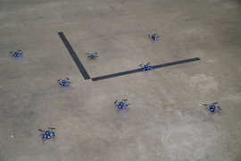 Eight drones on the ground