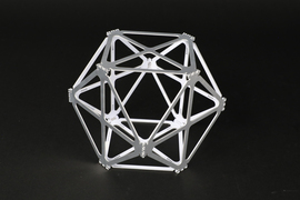 A voxel shaped like a polyhedron.