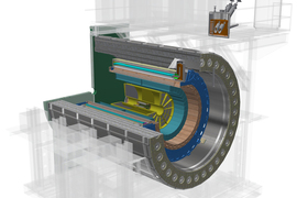 Schematic shows the many layers inside the tube-like Collider.