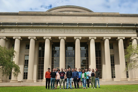 The research team in front of MIT Great Dome