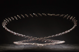 Time lapse shows the robot created a looping “8” as it flew.