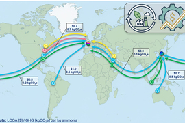 Lines spread across the globe, including from North America to Europe.