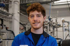 Peter Godart in factory.