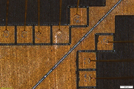 Up-close view of the chip. 