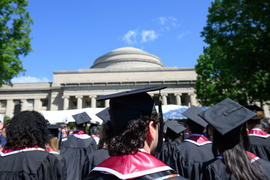 Graduates in front of the Great Dome