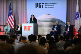Professor Desirée Plata addressing the audience