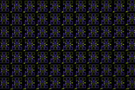 Microscope image of a chip to perform brain-inspired computing
