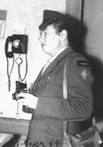 Algier, 1944, a self-portrait by Germaine Krull Nachlass, wearing the uniform of de Gaulle's Free French forces in Africa.