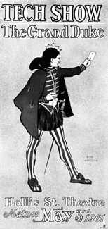 An original poster from the 1901 MIT production of The Grand Duke.