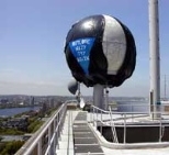 This takeoff on the Magic 8-Ball (the message inside the triangle says "Outlook Hazy try Again") appeared Monday on the microwave dome atop Building 54. It was just one of several hacks that appeared on campus over the last several days.