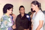 Susan Murcott with Queen Aiswarya of Nepal (left) and Mrs. Ambica Shrestha (center), President of the Federation of Business and Professional Women - Nepal, one of the leading hosts and sponsors of the 2nd International Women and Water conference.