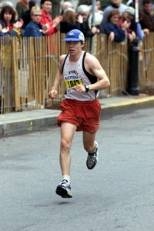 Dan Feldman improves each time he runs the Boston Marathon. This year he ran it in less than two and a half hours.