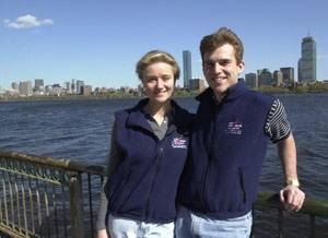 Annalisa Weigel and her husband, Myles Walton, defended their  Ph.D. theses on the same day.