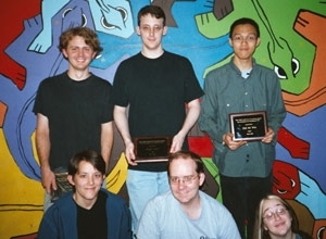 Winners of the Todd Anderson Teaching Award were (top row, left to right) Eric Smith, Roger Ford and Toh Ne Win; and (bottom row, left to right) Alexis Cavic, Todd Anderson (namesake for the award) and Miriam Boon.