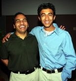 Karl Taylor Compton Prizes were given to graduate student Shunmugavelu D. Sokka (left) and senior Sudeb C. Dalai.