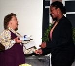 Mrs. Priscilla Gray presented the Priscilla King Gray Award for Public Service to Selam Daniel, a senior in management.