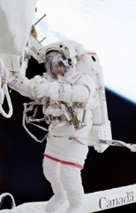 "It was just an awesome experience," Franklin Chang-Diaz said of his first walk in space.