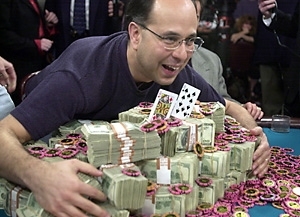 Rob Varkonyi (S.B. 1983) tries to get a handle on his $2 million jackpot        after a dramatic win at the World Series of Poker in Las Vegas. A program about this year's event will be shown on cable TV this fall.