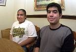 Melissa Gonzalez with her brother Gabriel Gonzalez at home in Texas. Melissa is joining her brother at MIT.