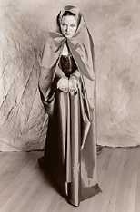 Talia Kingsbury poses as La Puta de Guadalupe (virginus putrefactus kinetica) in Dramashop's production of "Ethnographic Museum of Irrelevant Races" (2000).