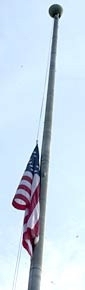 Flag is lowered to half staff at 8:46 a.m.