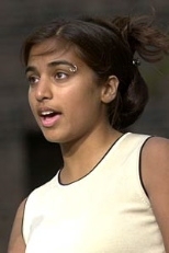 Senior Jyoti Agarwal (above) addresses the gathering at Kresge Oval Wednesday.