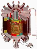A schematic showing a cross-section of the magnet.