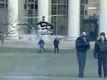This is a still image taken from the video of a helicopter demonstration in early 2002.