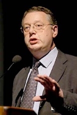 Robin Gallimore of Hewlett-Packard speaks at the DSpace archive launch on Monday.