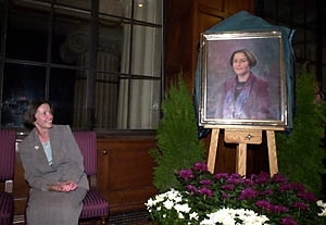 The official portrait of MIT First Lady Rebecca M. Vest was unveiled last week.