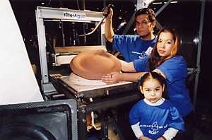 Cesar Espitia and Nora Cadena helped design Filter Agua, a ceramic filter system that removes biological contaminants from water. Cadena's daughter, Chassitty, was the youngest member of the team.