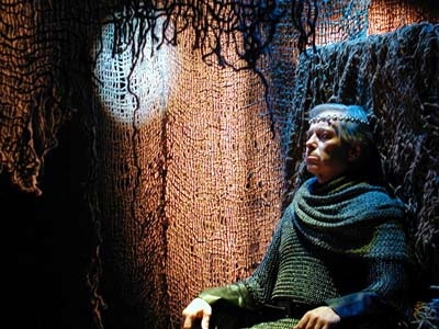 Senior lecturer Michael Ouellette portrays Hamlet's father in a ghostly video segment of MIT Dramashop's "Hamlets."