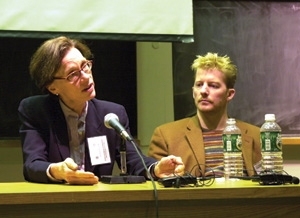 Ann Graybiel, Professor of Neuroscience (left) and John McDonald (right), a neurologist who heads the Spinal Cord Injury Progrm at the Washington University School of Medicine. Graybiel and McDonald spoke at the MIT/Harvard Conference on Neuroscience on March 2.