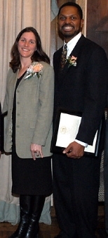 Susan Richards and Karl W. Reid received MIT President's Community Service awards.