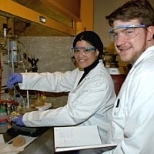 Graduate students LaShanda James-Korley and Greg Pollock
