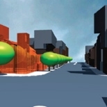 Computer renderings of the MIT team's plan to redevelop a mixed-use site in Washington, D.C.