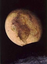 An artist's conception of Pluto and its moon Charon.