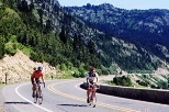 Greg and Kyle crossing Chinook Pass into Mt. Rainier and Seattle