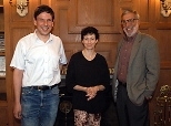 Professor of Physics Barton Zwiebach (left) and Associate Professor of Biology Hazel Sive (center) were two of the recipients of this year's Teaching Prize for Excellence in Undergraduate Education given by Dean of Science Robert Silbey (right) on behalf of the School of Science. Not present is Professor of Biology Ilaria Rebay, who shared one of the two awards with Sive.