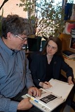 Professor David E. Housman and research scientist Amanda Shearman discuss some of the images they use in their work with gene variation and cardiovascular disease.