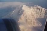 View of Mount McKinley during the flight from Anchorage to Fairbanks.