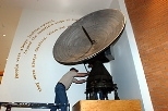 Lincoln Laboratory technicians including Frank Rittershaus (pictured) restored the SCR-615B radar antenna and installed it as part of the permanent display on the history of Building 20 located in the Stata Center's Dreyfoos Tower. Inside the crate-like pedestal beneath the antenna is a Building 20 time capsule created in 1998-99 by UROP students Tanisha Lloyd (S.B. 1999) and Sonia Tulyani (S.B. 2...