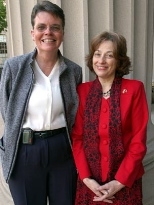 Gordon Y Billard Award winners Karen Nilsson (left) and Victoria Sirianni.