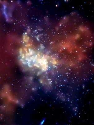 Image of the center of our galaxy taken by the Chandra X-Ray Observatory, which MIT space scientists played a key part in developing.
