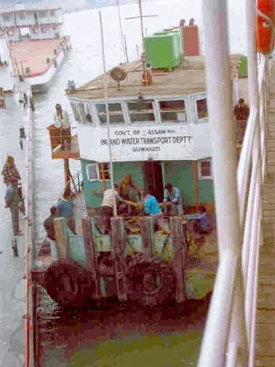 The provincial government of Assam, India, uses boats like the one above on the River Brahmaputra. During monsoons, this boat can���������������������������t forge the currents to go upstream.