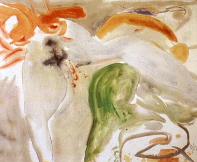"Scene with Nude" (1952) by Helen Frankenthaler