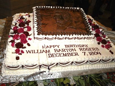 A giant birthday cake helped revelers kick off the celebration of William Barton Rogers' 200th birthday last month.