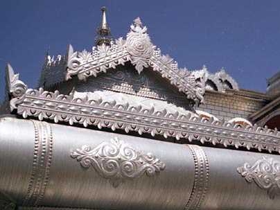 Image from "Baron's Hill" (2004), Pavel Braila's large-scale installation of video and still images depicting the lavish, luxe and sometimes loony-looking mansions designed for Roma leaders in Soroca, Moldova.